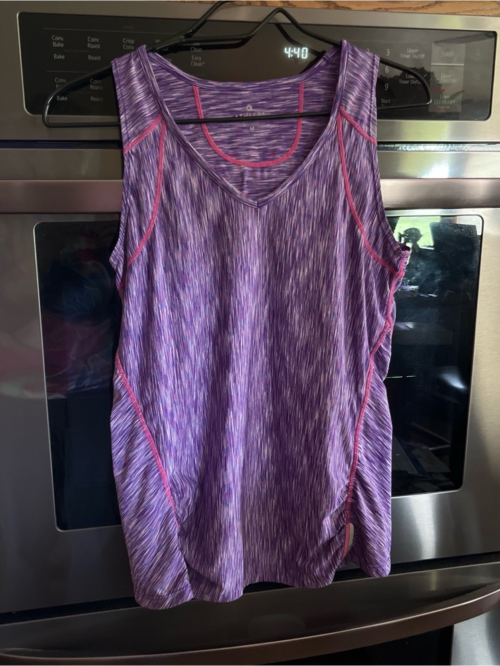 Athleta Purple Space-Dye Tank Top with Pink Trim
